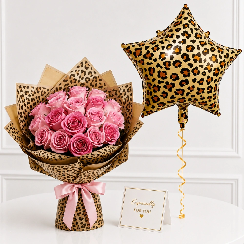 21-pink-roses-with-cheetah-balloon-2